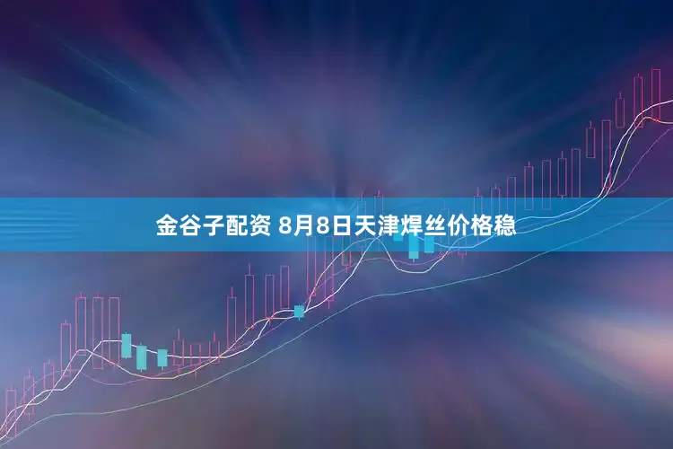 金谷子配资 8月8日天津焊丝价格稳